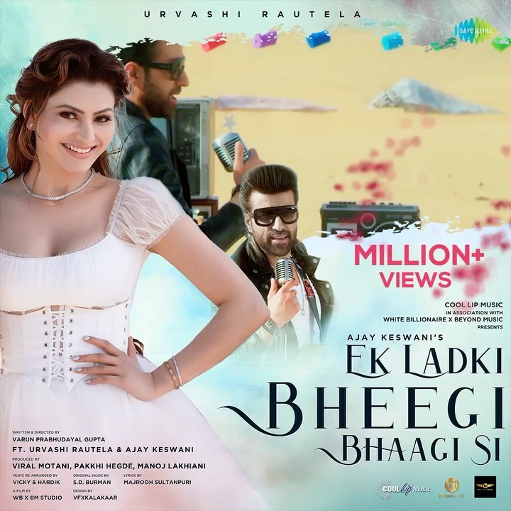 Celebrating 10M+ Views on Ek Ladki Bheegi Bhaagi Si. We are extremely overwhelmed to receive all the love for this iconic recreation by @urvashirautela & @ajaykeswaniofficial
Cheers! 🥂😍
Written & Directed by @iamvarun_gupta
Produced by: @veermotani @pakkhihegde @lakhiani1980
Lyrics: Majrooh Sultanpuri
Original Composition & Singer: SD Burman & Kishore Kumar
Music Recreated by: @vickyhardik
Guitars 🎸: @rhythm_shaw
A @coollipmusic presentation in association with @whitebillionairerecord & @beyondmusicindia
Gratitude to @saregama_official @prashant.biz @meera_rautela @yashrajrautela @shitij_kapoor @premastrologer @gaurav_richboyz @srkshah @vedant.doshi @ketul.richboyz @imdjreeshav @rahulrbala @shubhlakshmi @cut_to_rajesh @nileshbhattacharyaa
Special thanks to @premastrologer @shitij_kapoor
#ekladkibheegibhaagisi #urvashirautela #ajaykeswani #elbbs #varunprabhudayalgupta #viralmotani #beyondmusic #whitebillionairemusic #saregamapa #10M #10million