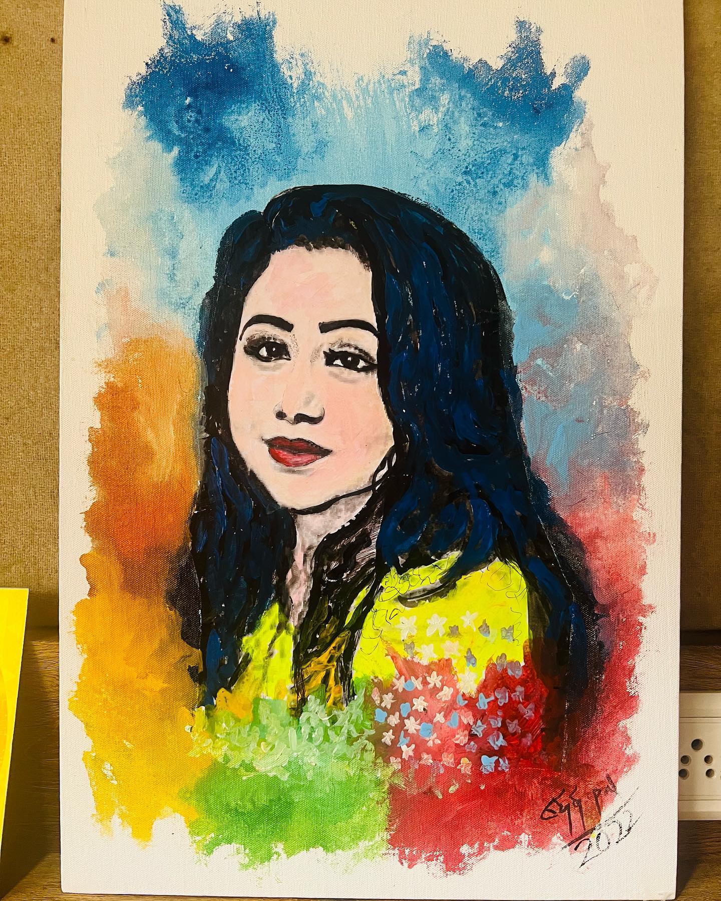 A beautiful painting done by @debabratapal.official 💐💐💐🙏🙏🎉🎉 thanks🤩🤩 #painting #art #artist #artwork #drawing #artistsoninstagram #paint #illustration #contemporaryart #sketch #artoftheday #instaart #arte #acrylicpainting #watercolor #digitalart #draw #abstractart #artgallery #design #love #paintings #oilpainting #portrait #fineart #painter #photography #modernart #creative #sketchbook