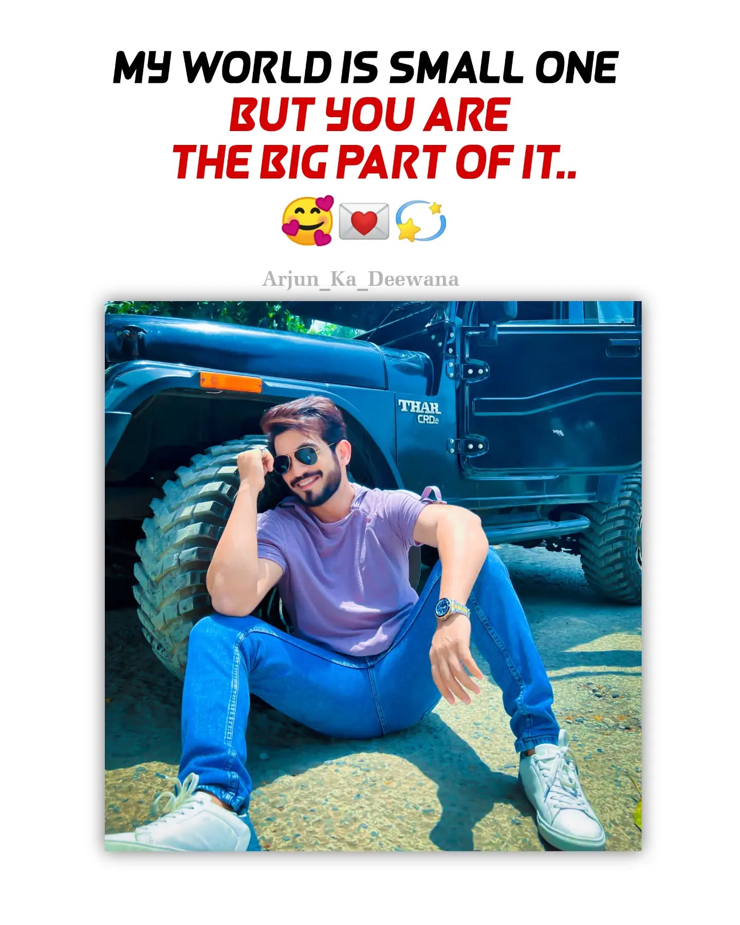 My World is Small One
But You Are The Big Part Of It..💫❤️
.
.
#Arjunbijlani #Arjunkadeewana .
.
Love U So Much @arjunbijlani