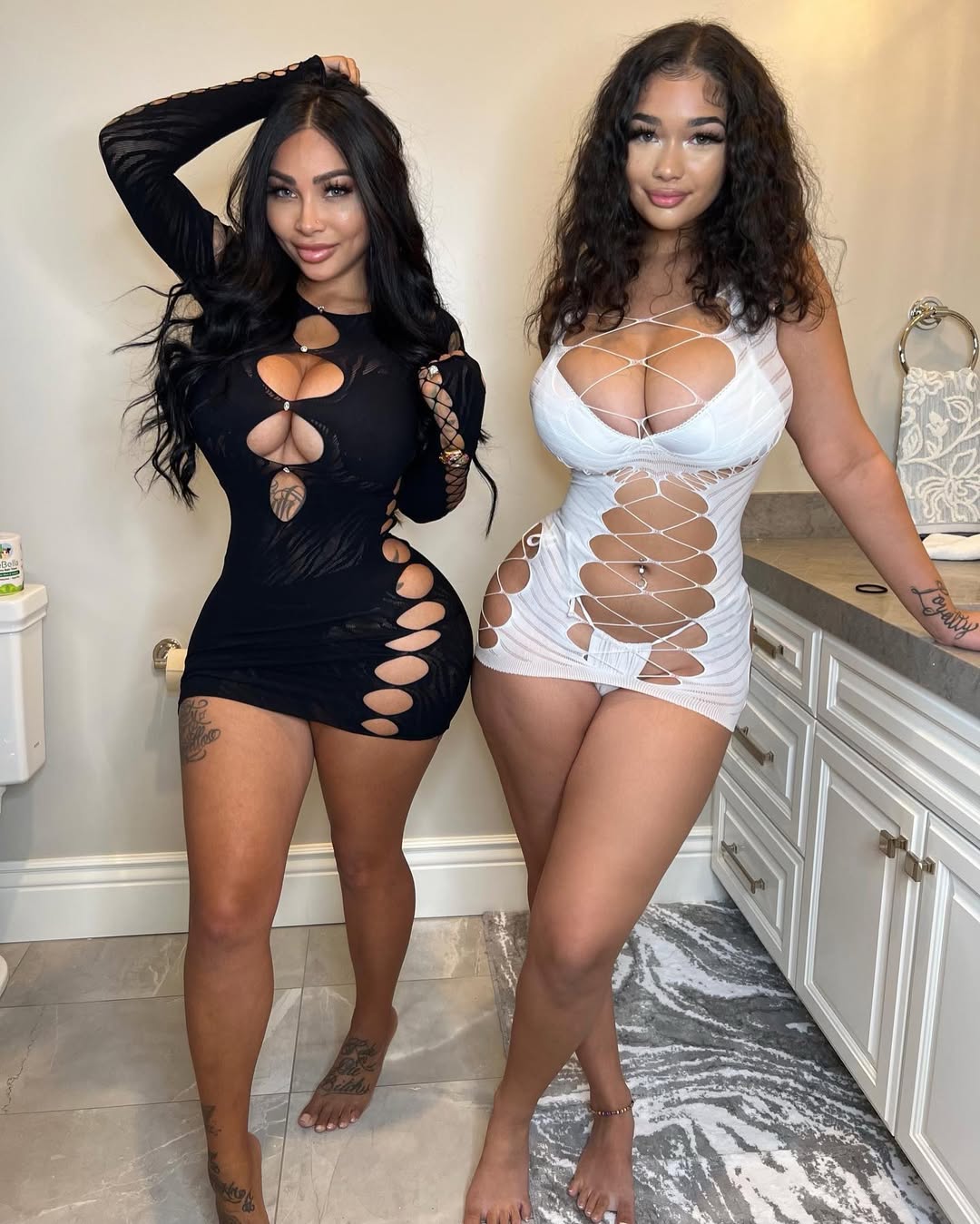 Dress or bikini? 🖤🤍 @lexi2legit @imbrittanya