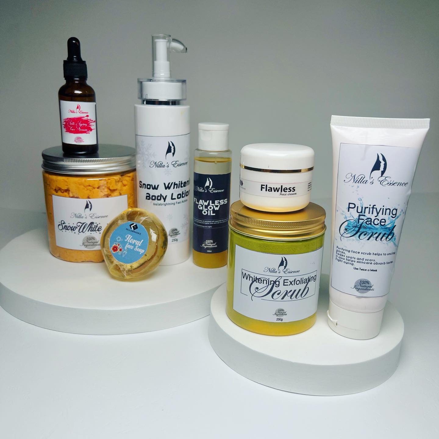 Hey lovelies 🤩
.
An opportunity to start everything with restored energy.
This brand is constantly committed to serving you, as we could not have reached this milestone without you.
Our snow white full kit is readily available.
Snow whitening kit: N58,000
This kit includes;.
Snow whitening lotion
Snow White soap
Flawless glow oil
Whitening exfoliating scrub
Flawless face cream
Anti-aging face serum
Purifying face scrub
Flora face soap .
More so, we have available the mini kit. kindly send a DM or WHATSAPP 09061594281 to place your order.