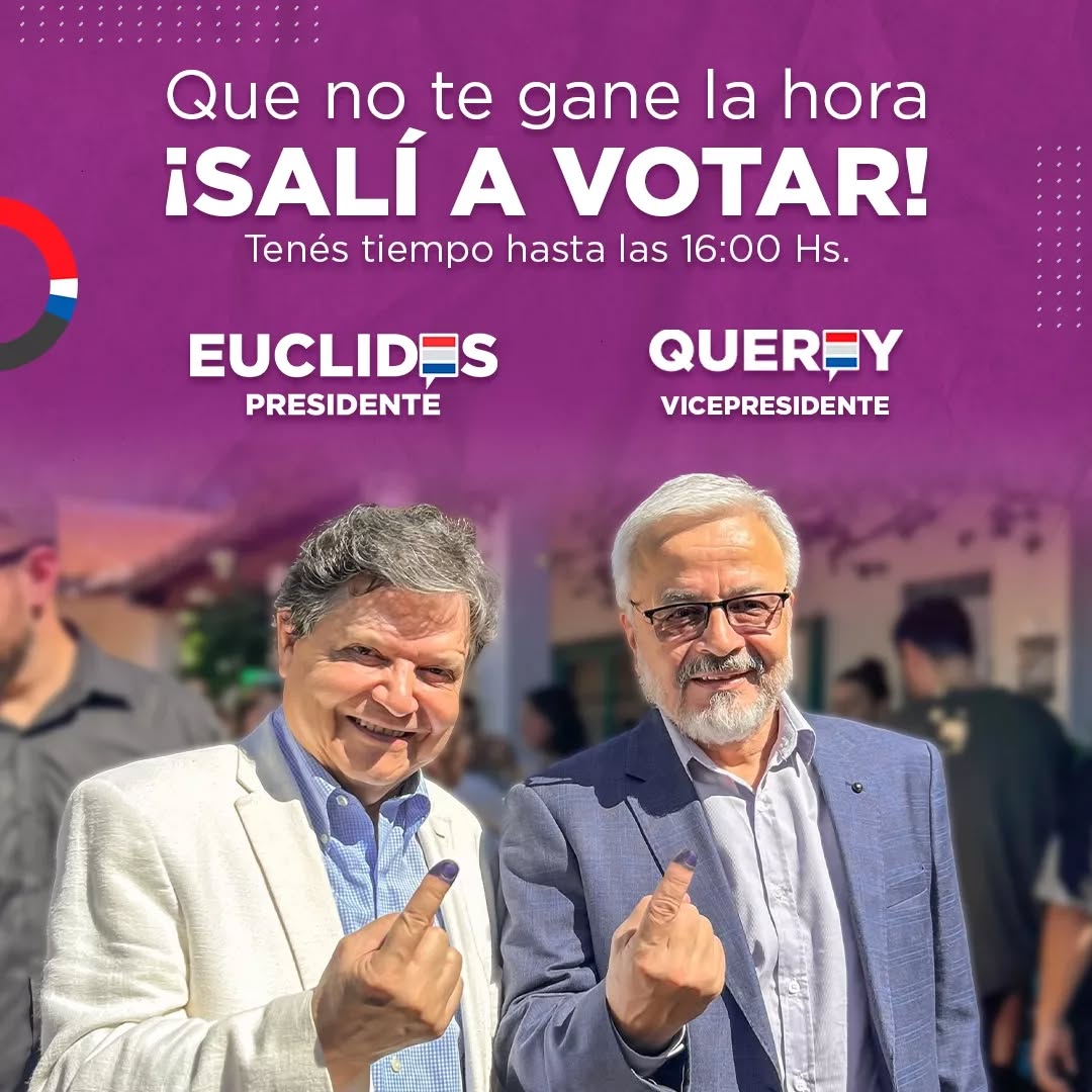 El voto es el poder real, salí a votar. 🇵🇾
#EuclidesPresidente #Quereyvice #LaNuevaRepública
#PyVota