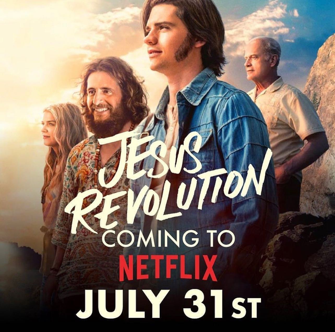 ๐จBig news!!!๐จ @jesusrevolutionmovie is coming to @netflix!!!!! End of this month. So go watch Oppenheimer. Get it out of your system and then get ready to watch Jesus Revolution again!!