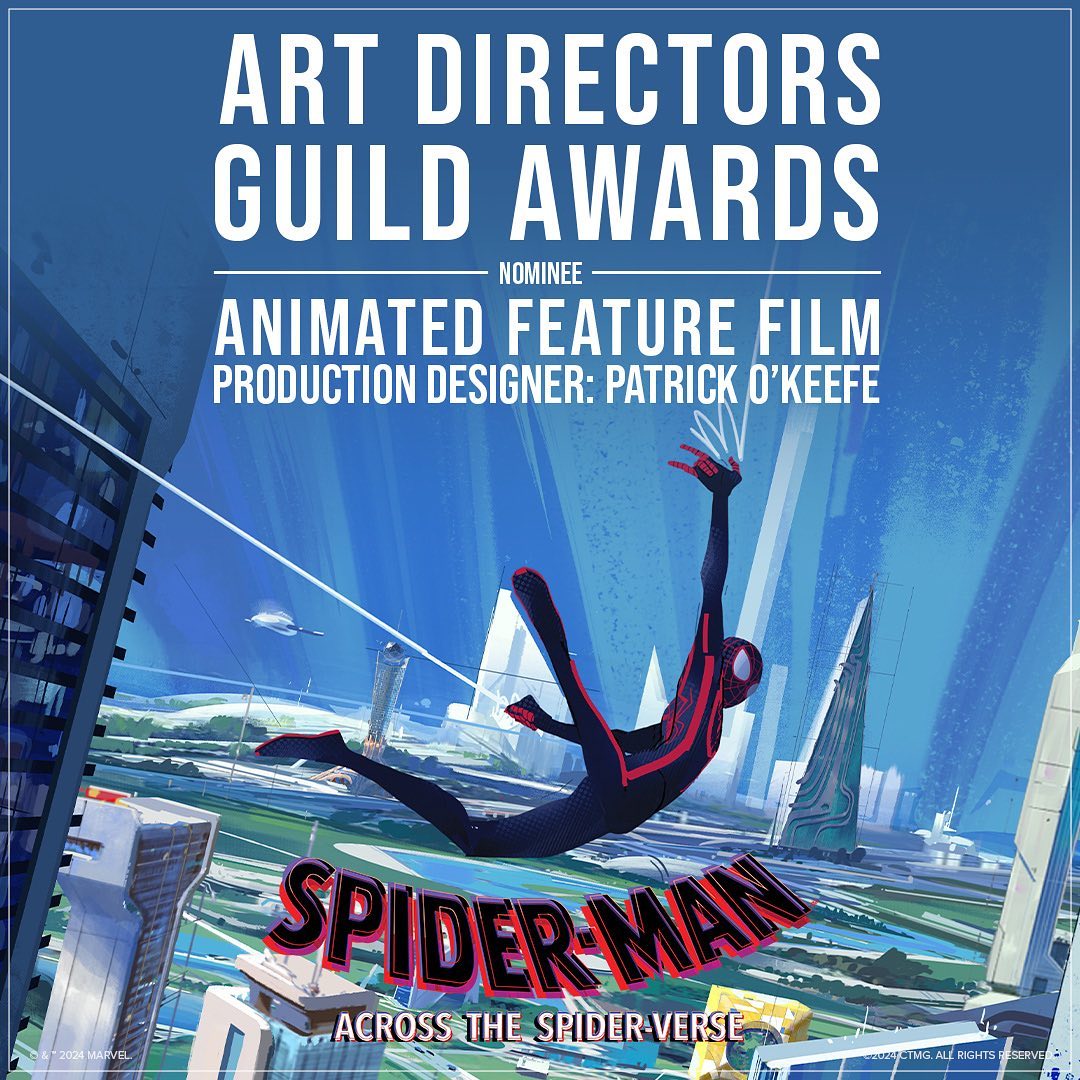 Myself and @deangordonart are honoured to be representing the best crew in the entire Spider-Verse for @adg800 awards. #acrossthespiderverse