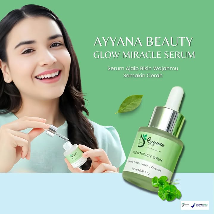 Wajah Glowing dengan *Ayyana Beauty Skincare*
mencerahkan wajah
mengurangi komedo
memperbaiki skin barrier
menghilangkan bekas jerawat
mengurangi flek hitam
menghilangkan kusam
mengandung :
Niacinamide
Centella Asiatica
Ceramide
Alpha Arbutin