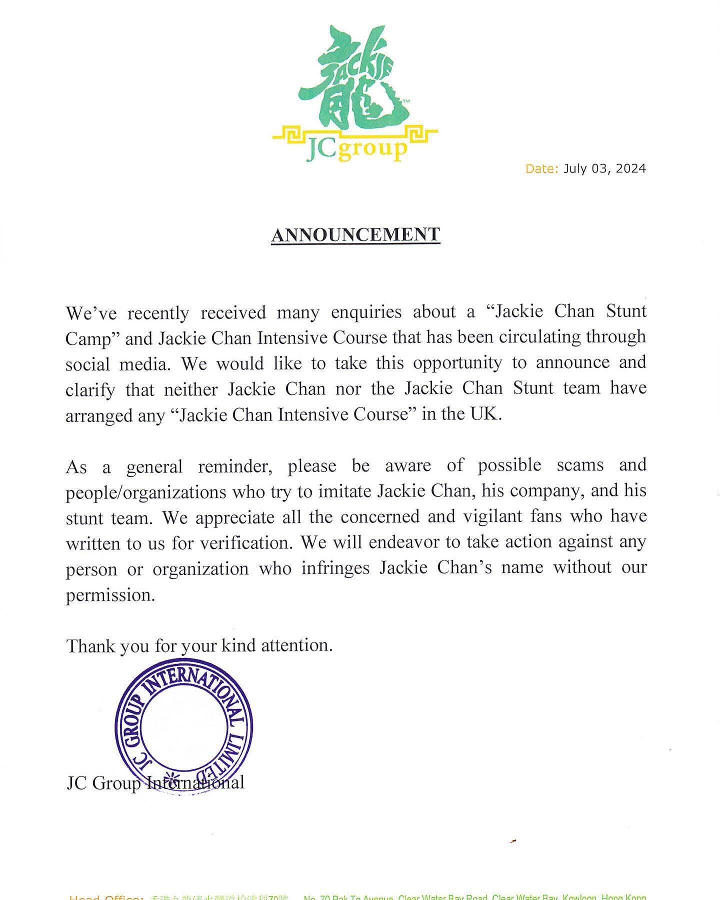 Please take note of the announcement 😊
