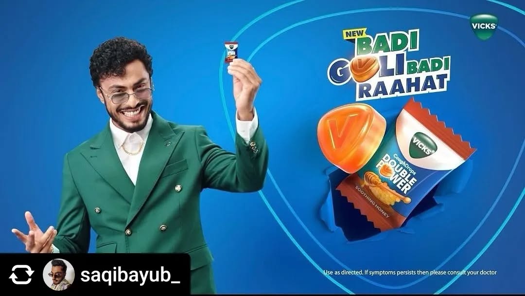 Posted @withregram • @saqibayub_ Super elated to be the face of Vicks Badi Goli Badi Rahat Campaign!
Catch the TVC playing on the news channels on your TV 📺
Special thanks to @rahebarsonawalla ❤️🥹🫂
Client: P&G for Vicks
Agency: L&K Saatchi &Saatchi
Production House: Qissa Studios
Director: @sharmachinmaya
DA: @aanyapawar_
1st AD: @surajbhansingh98
Cast: @saqibayub_
Producers: @sharmachinmaya @kyaascenehai @atlonglastarnav
Exec Producer: @saumyashresth
DOP: @adityadesai_
1st AC: @saisharons
Focus: @toothless.cine
Production Manager: Siddharth Gupta
Art: BR Arts (Raju Bhai)
Stylist: Hrishita Aggarwal
MUA: @makeupbyjitu for @saquibayub_
Post Production: Resonance Digital
#vicks #vickskigoli #adcampaign #brandface #badigolibadirahat #saqibayub #actor #bollywood