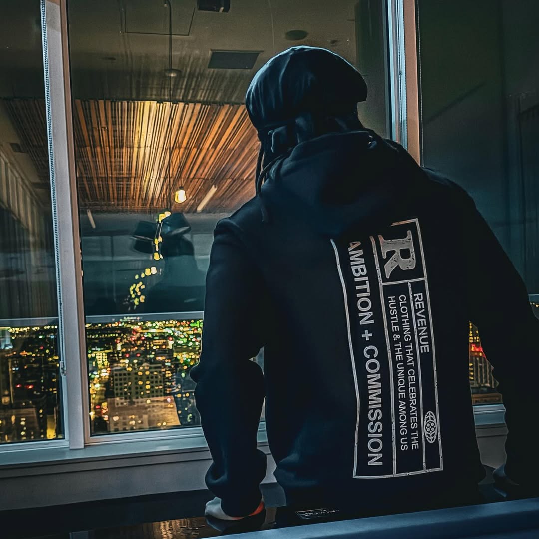 “Got my mind on my money with @revenuebrand – live the hustle, bring the ambition. Get 25% off your first order with code “PSLWAVE” at link in bio. www.revenueapparel.com”