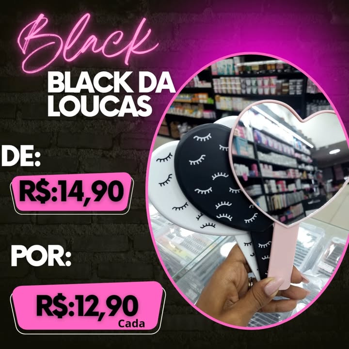 ESPELHO DE MÃO CORAÇÃO 🤑💖