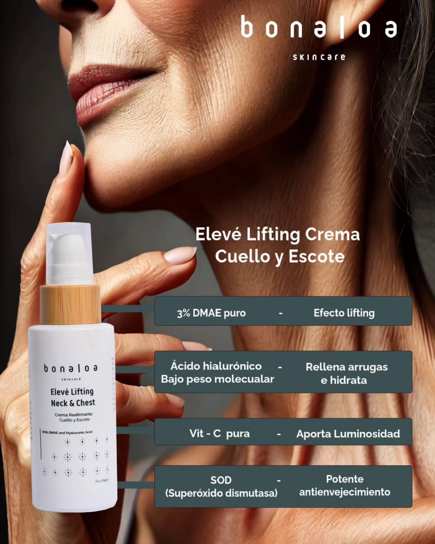 Nos lo estabais pidiendo y por fin ya la tenéis disponible en nuestra web ‼️
Nuestra Crema Elevè Lifting de cuello y escote 🌿
Además de estas estas zonas, también ayuda a redefinir el óvalo facial por su potente efecto reafirmante con el 3% de DMAE puro.
Estad atent@s en los próximos días porque habrá sorpresas y descuentos que anunciaremos vía mail por la newsletter para nuestros suscriptores🫶
*Esta crema se encuentra en nuestra web en la sección de Cremas faciales.
#dmae #acidohialuronico #superoxidodismutasa #lifting #crema #cuello #escote #bonaloaskincare
