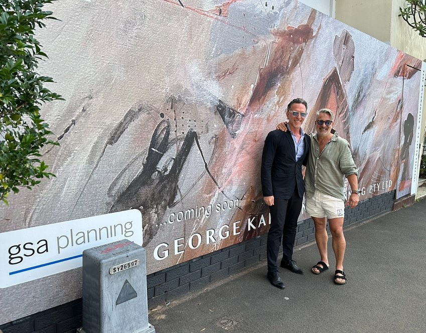 Our new GSA Planning premises on Oxford Street, Paddington under construction. Hoarding beautifully embellished with George Raftopoulos artwork “Ulysses Gaze 2024”. Το βλέμμα του Οδυσσέα. Our Odyssey has landed us in the heart of the eastern suburbs in beautiful Paddington. @g_raftopoulos @gsaplanning