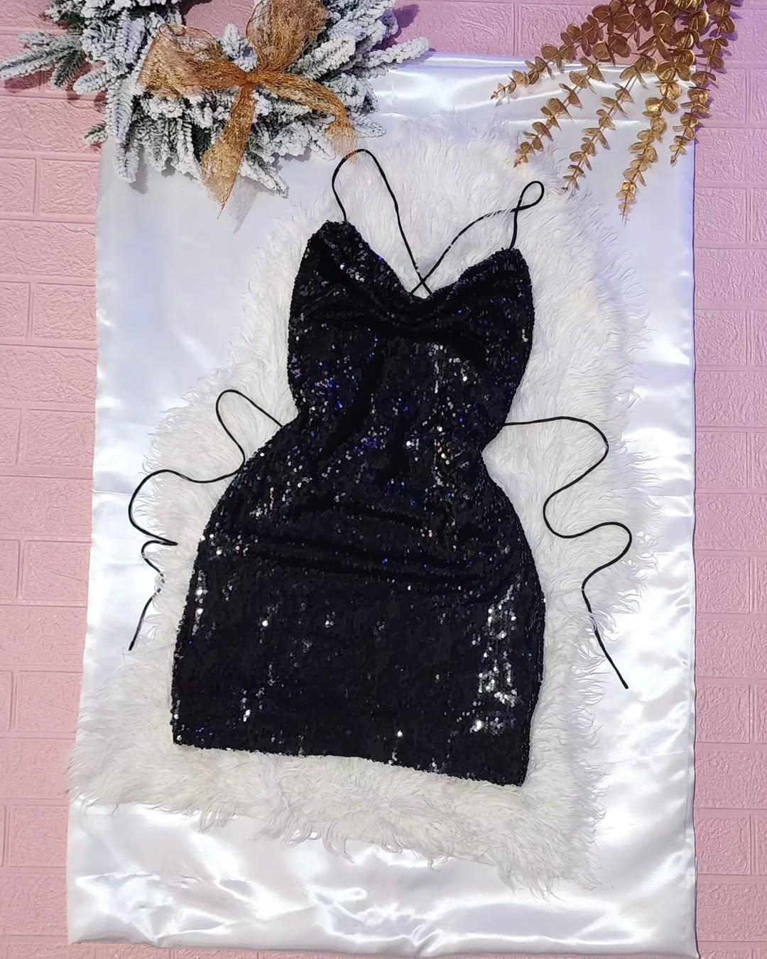 Vestido lentejuelas 🖤 talla "S" L520