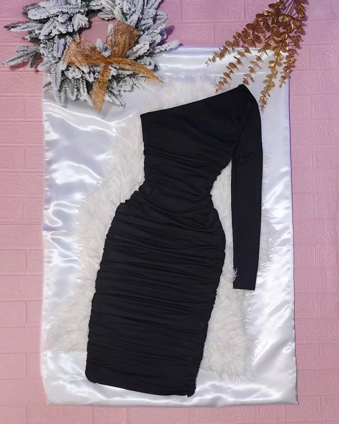 Vestido fruncido talla "Xs stretch " L380