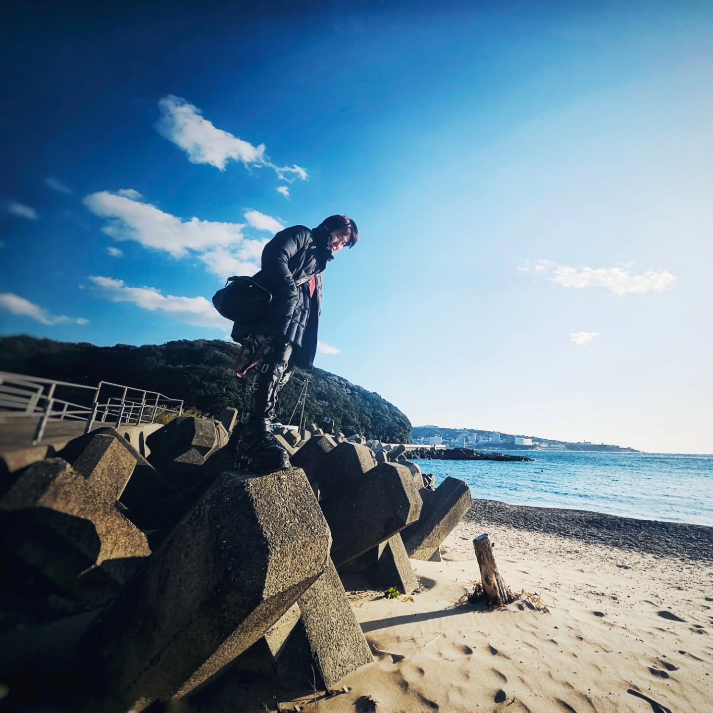 海見て来ました。
寒かったです…
