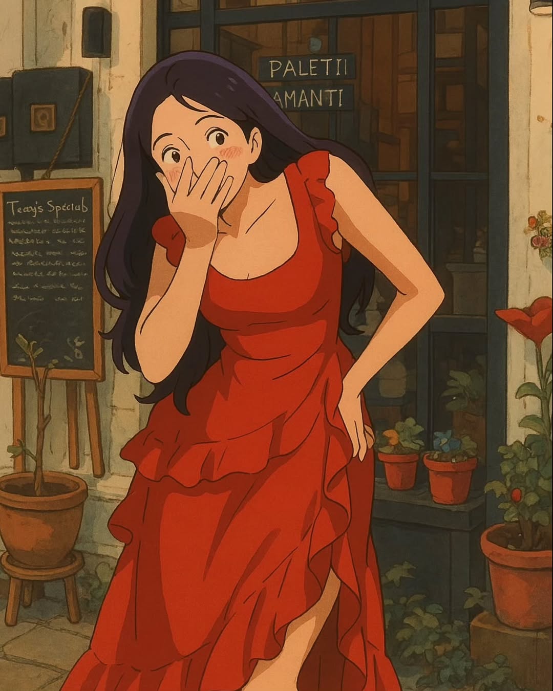 "Lost in a Ghibli dream โจ๐จ A moment straight out of a whimsical adventure."