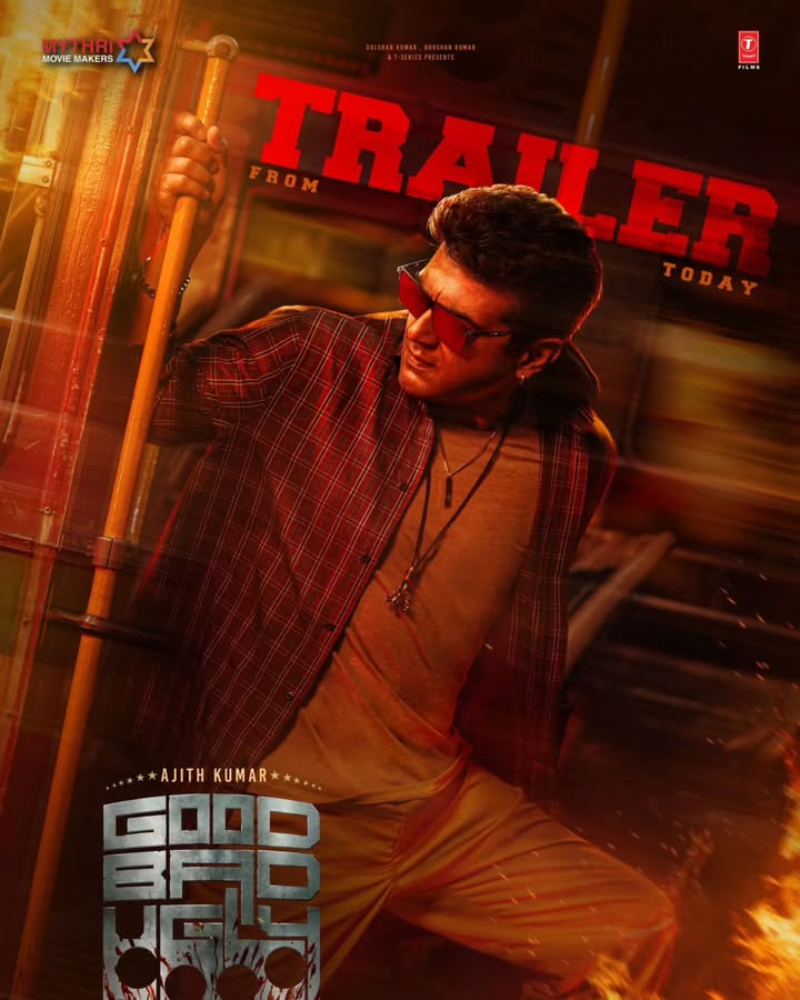 Trailer at 9.01 pm
.
#goodbadugly #ajithkumar
