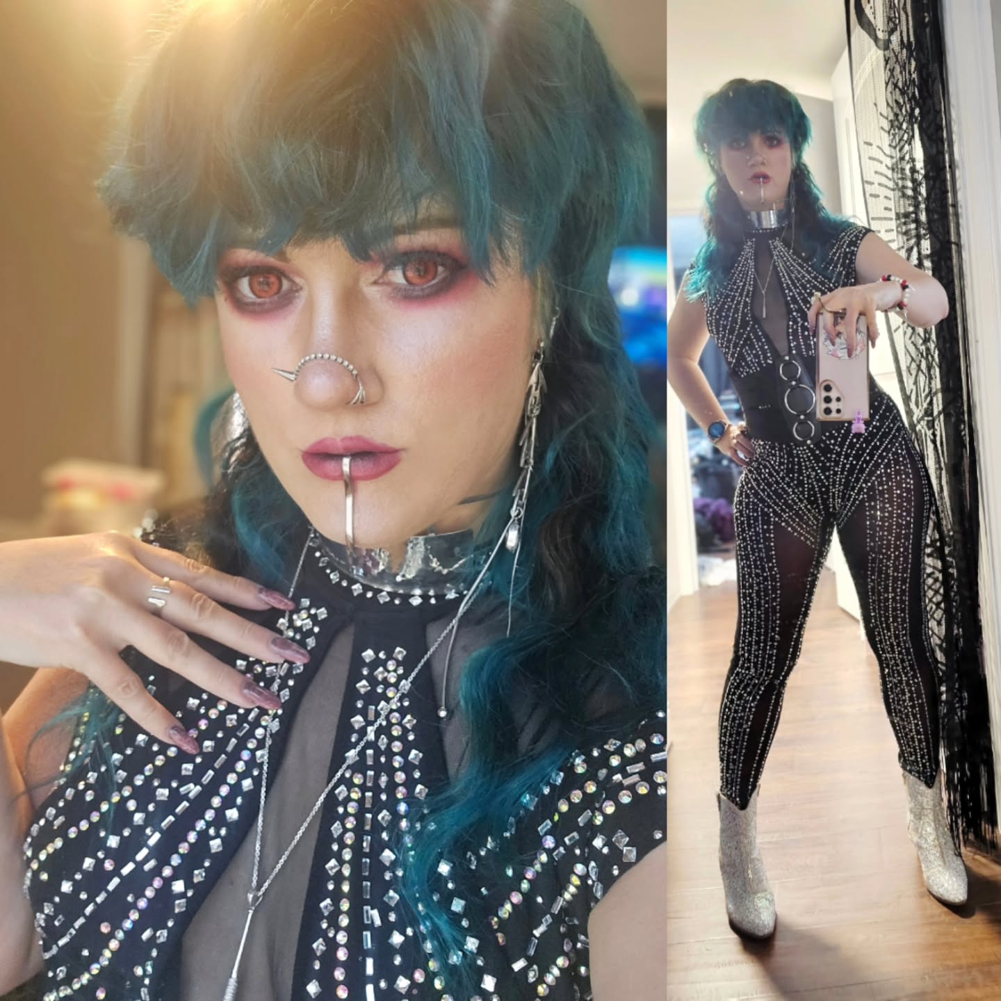 Decided to go mega extra for the Stray Kids concert. Thank you, @fashionnova ! Bonus booty shot.
If you know anyone looking for a ticket tonight, hit me up! We had a dropout!
#straykids #sofi #kpop #concert #fashionnova #rhinestone #catsuit