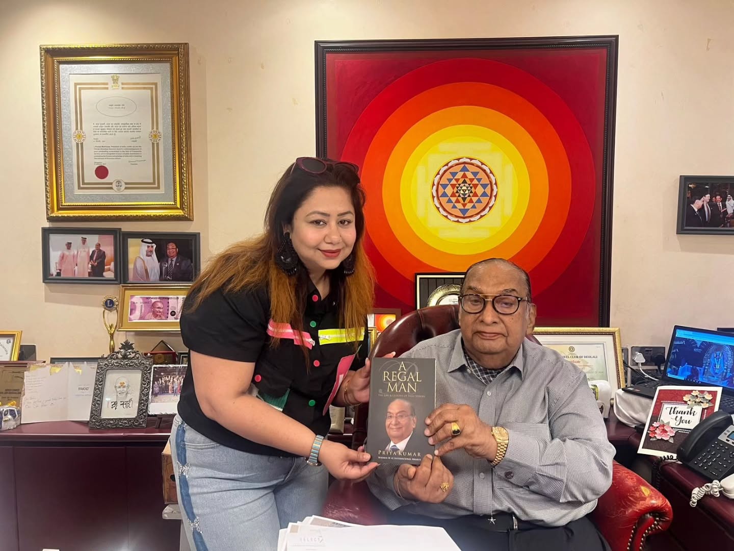 A regal moment with a regal man 🌟
Had the honour of meeting the legendary philanthropist and visionary industrialist Vasu Shroff in Dubai. A man whose legacy of integrity, wisdom, and leadership continues to inspire generations. Grateful for the blessings, the conversation, and the thoughtful gifts that made this meeting even more memorable.
#VasuShroff #EramFaridi #DubaiDiaries #LegendaryLeader #Philanthropy #Visionary #Cerruti1881 #BusinessIcons #IndianIcons #Gratitude #TimelessWisdom #GCCLeaders #LegacyOfExcellence