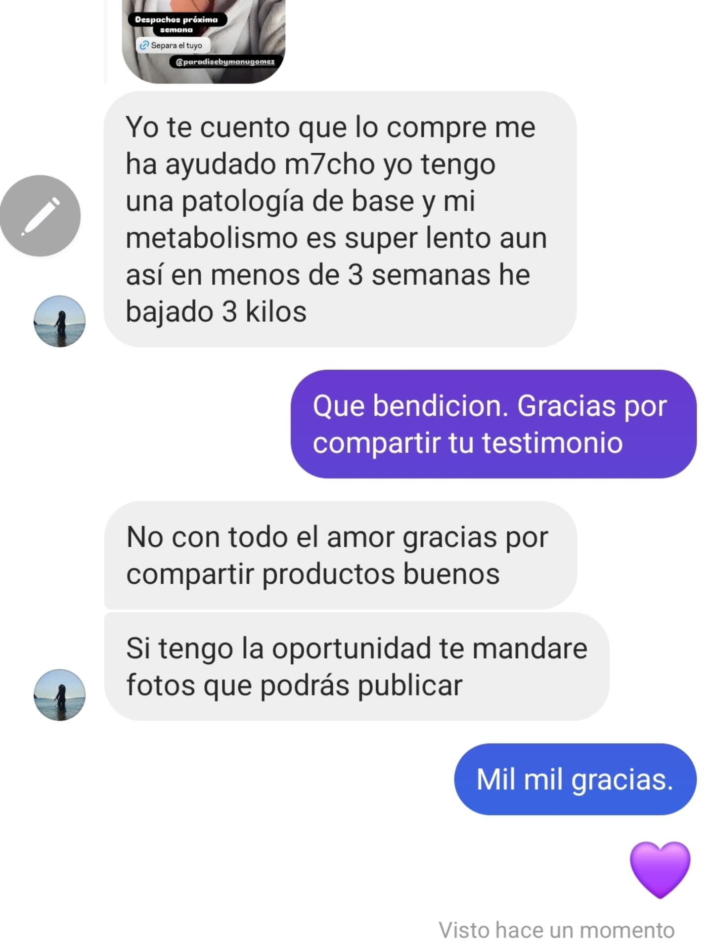 Testimonios reales del producto magistral para ⭐️bajar de peso,
⭐️ controlar la ansiedad
⭐️acelera tu metabolismo
⭐️desintoxica tu organismo
⭐️ayuda con el estreñimiento
Todos estos maravillosos beneficios en un solo producto.
✅️tiene registro invima
✅️es natural
Wapp 3002236904